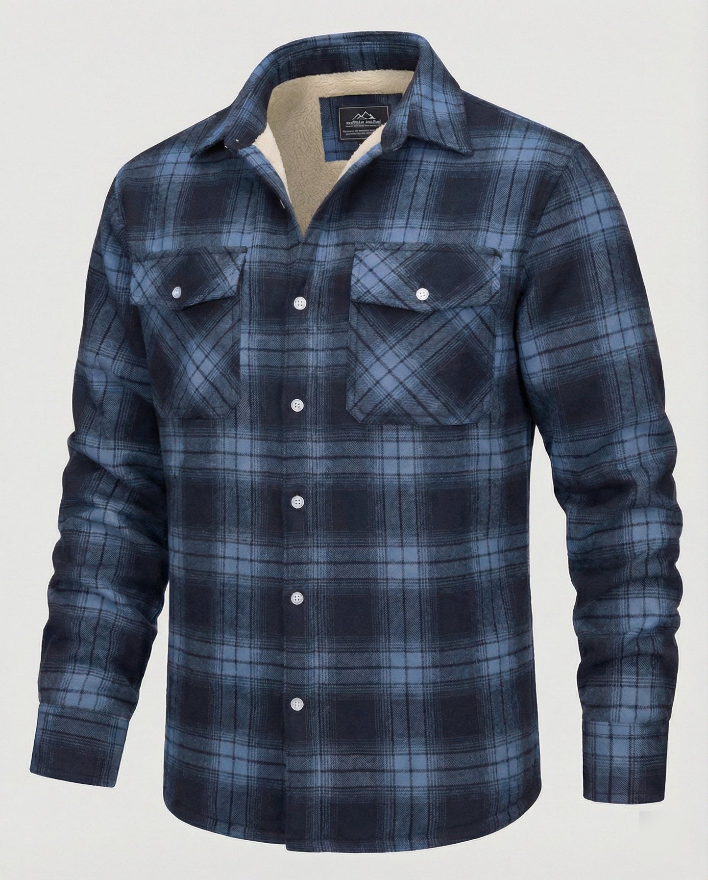 Karierte Jacke Fleece Warm Herren Outdoor