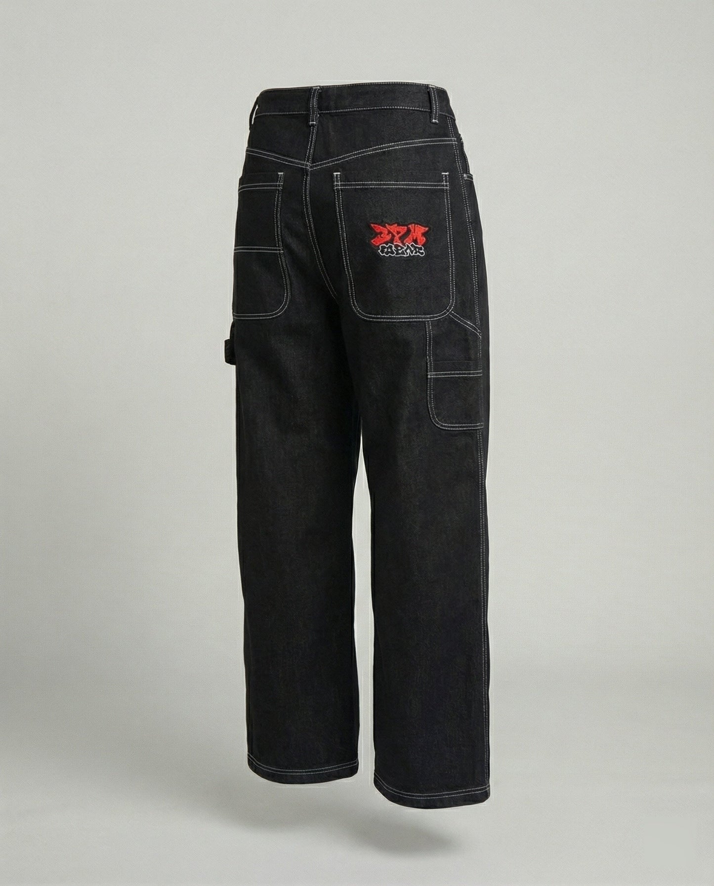 Bequeme Baggy Jeans Denim Lässig Weite Passform