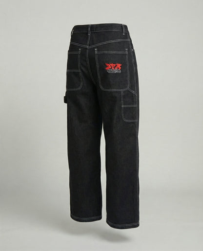 Bequeme Baggy Jeans Denim Lässig Weite Passform