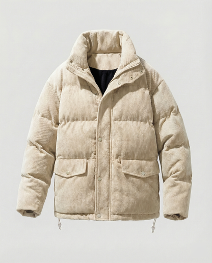 Herren Steppjacke Winter Warm Trendig Cord