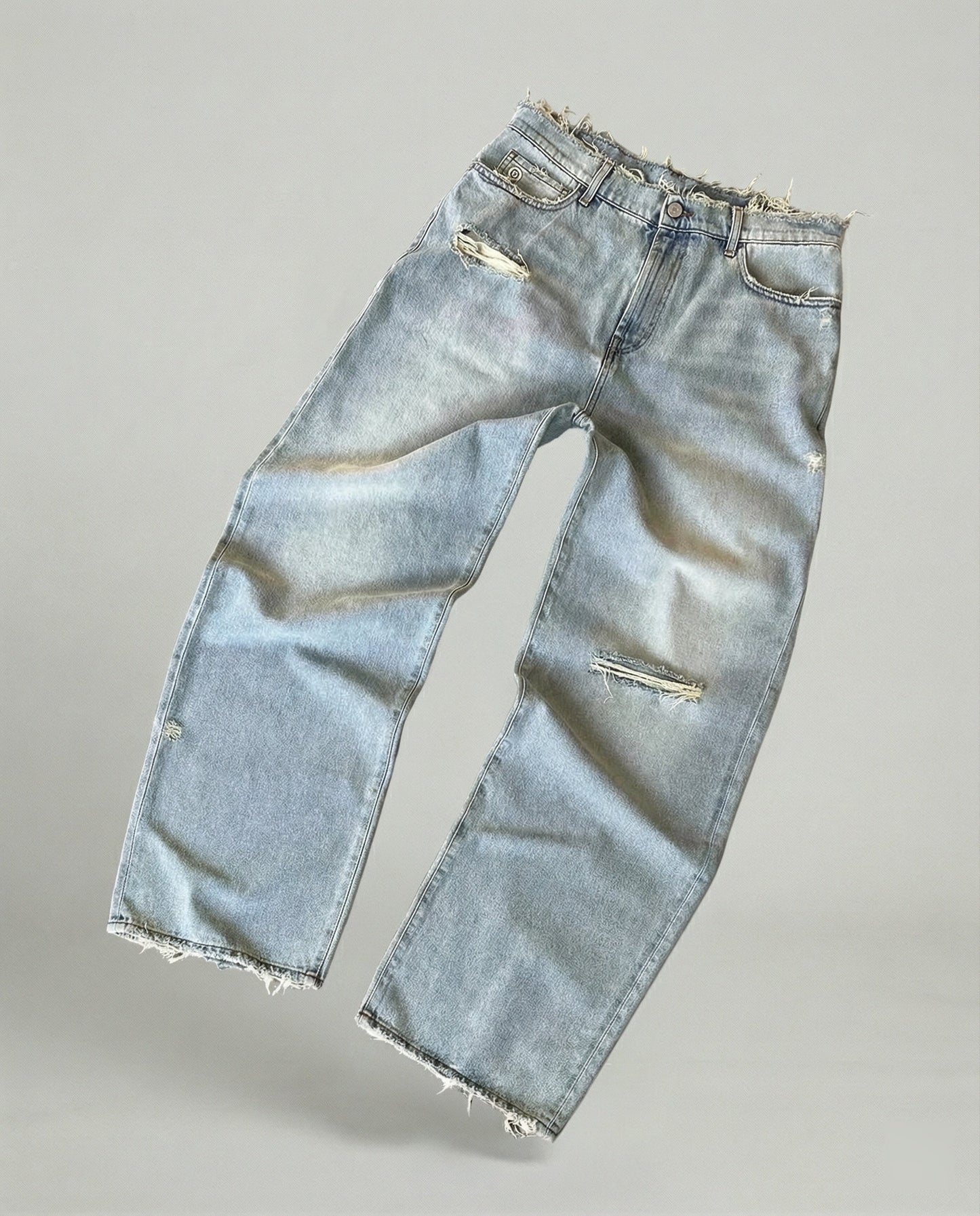 Bequeme Baggy Jeans Denim Lässig Weite Passform