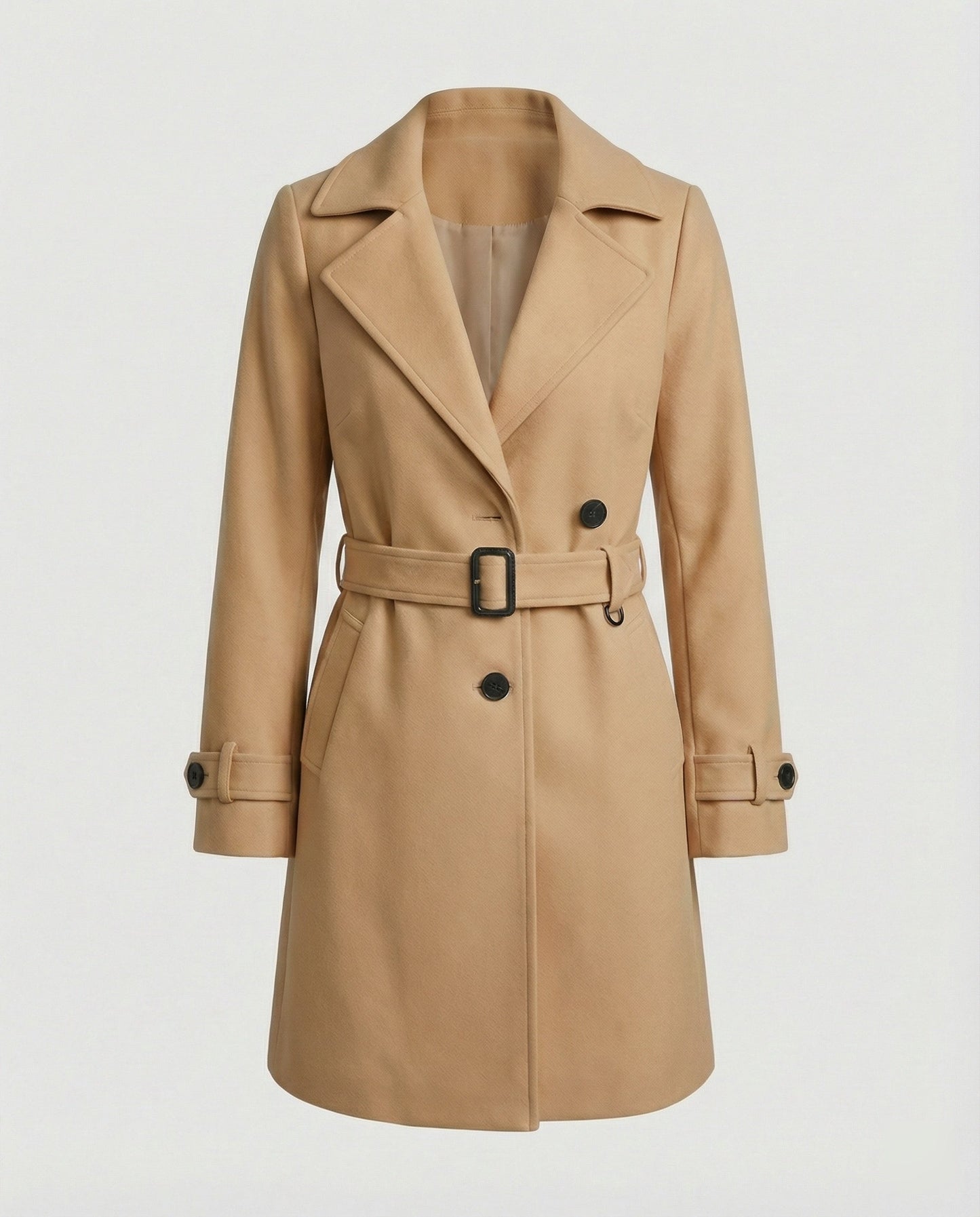 Eleganter Damen Trenchcoat Mit Gürtel Modern