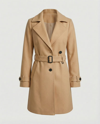Eleganter Damen Trenchcoat Mit Gürtel Modern