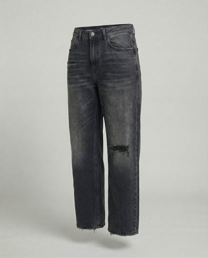 Bequeme Baggy Jeans Denim Lässig Weite Passform