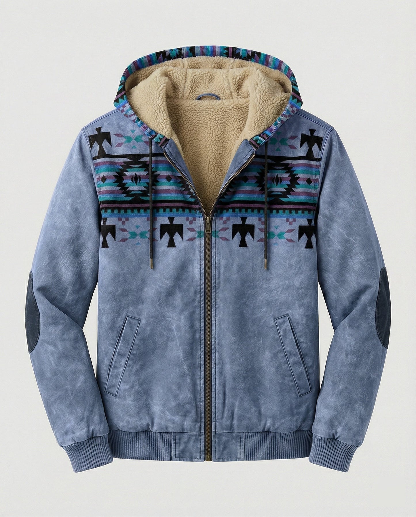Herren Kapuzenjacke Tribal Print Sportlich
