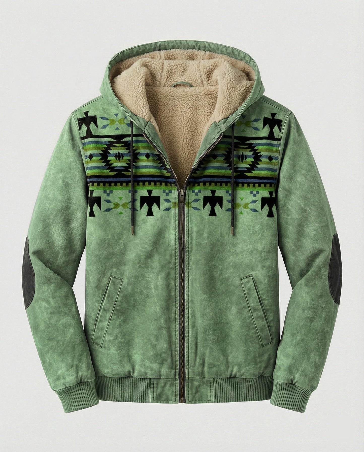 Herren Kapuzenjacke Tribal Print Sportlich