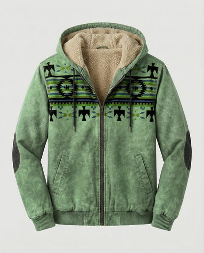 Herren Kapuzenjacke Tribal Print Sportlich