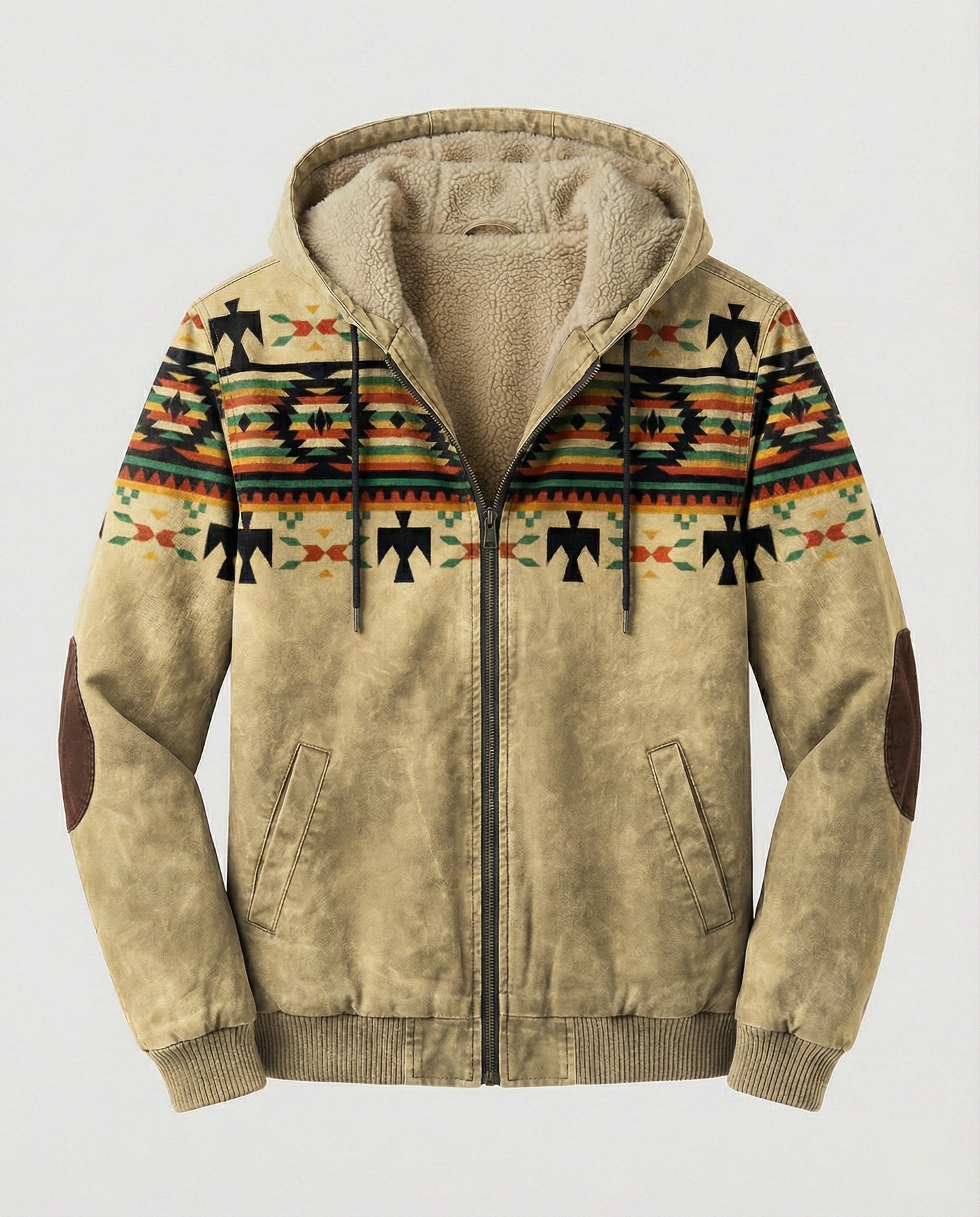 Herren Kapuzenjacke Tribal Print Sportlich