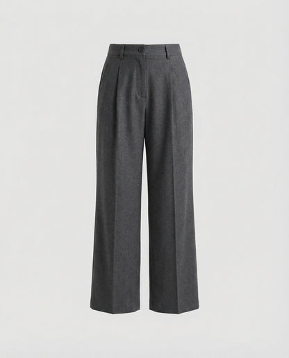Damen Anzughose High Waist Elegant Faltenrock Hose