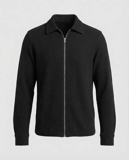 Herren Langarmshirt Elegantes Design Hochwertig Reißverschluss