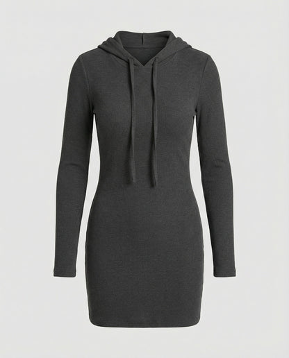 Damen Kapuzenkleid aus Stretch-MaterialSportlich