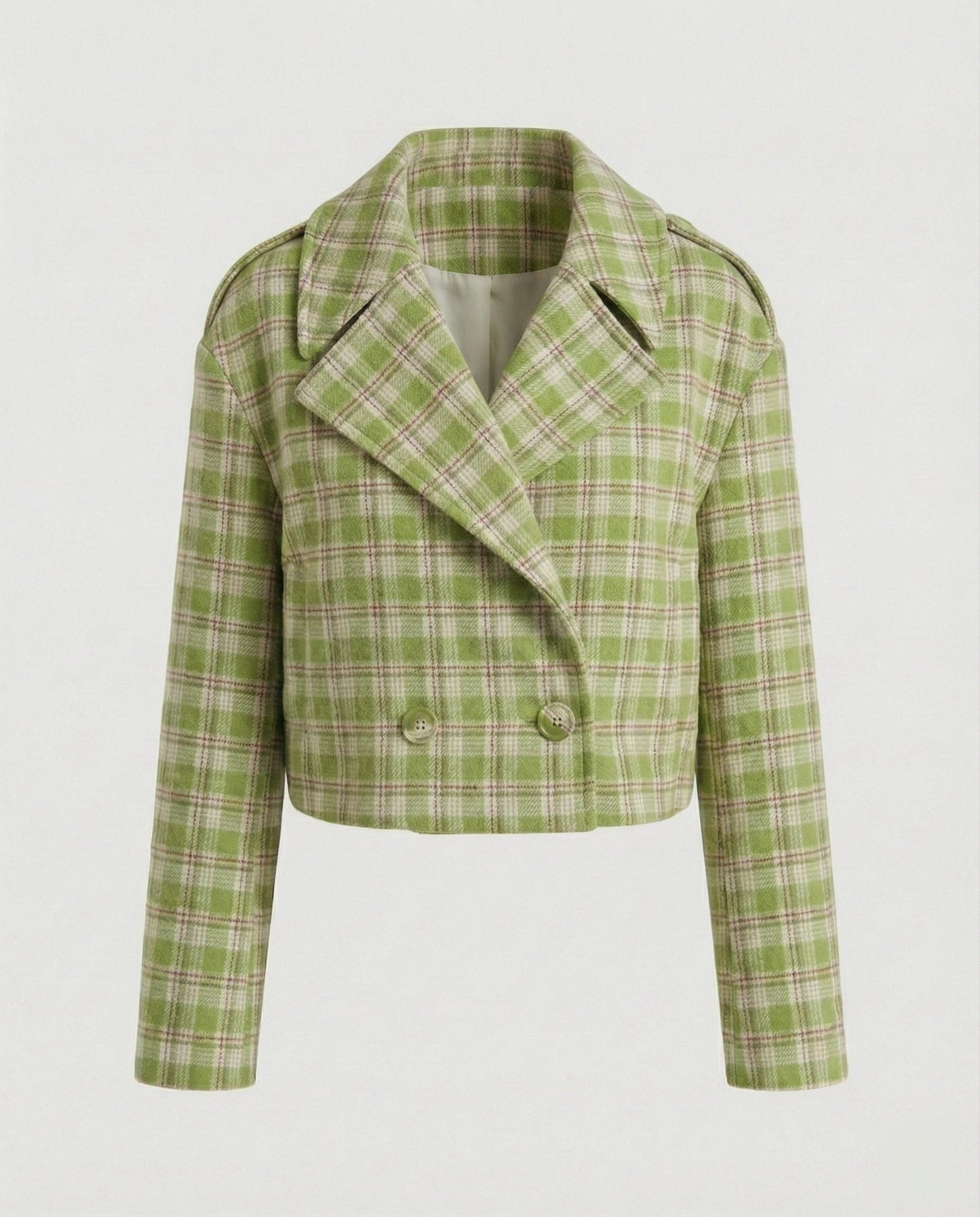 Kurzjacke Damen Karo Vintage Style