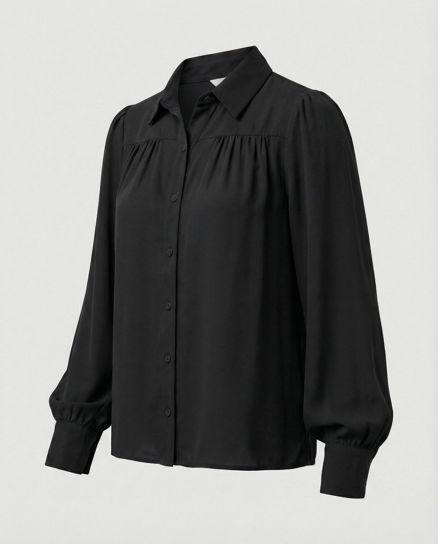 Elegante Damenbluse mit Volumenärmeln und Rüschen