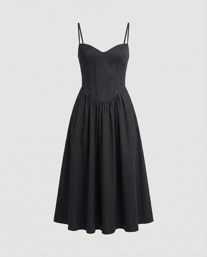 Elegantes Damen Langkleid Tailliert Schwingrock Abendkleid