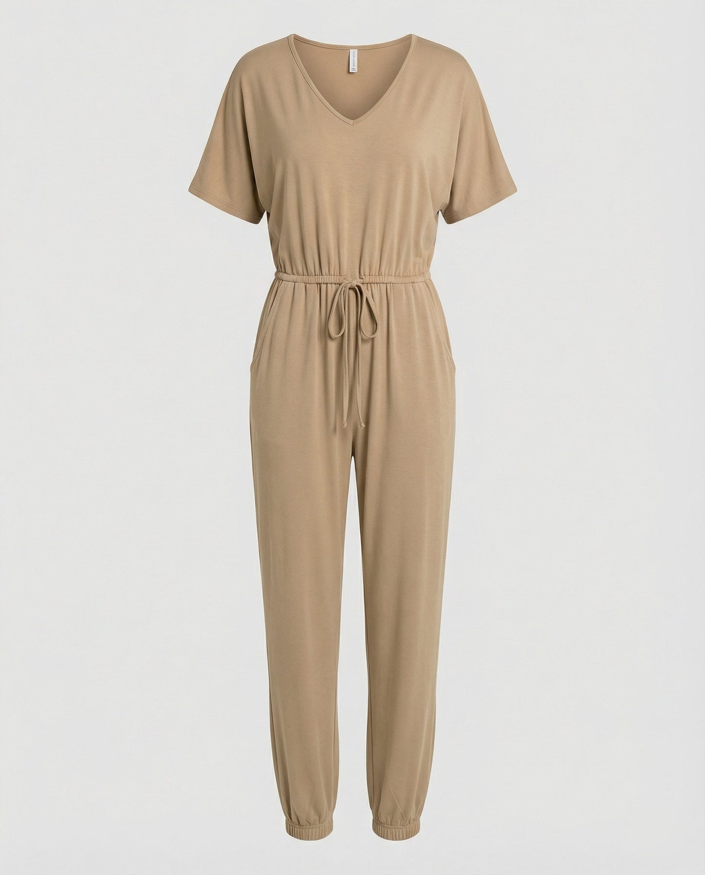 Damen Jumpsuit Leicht Lockerer Schnitt Elastisch