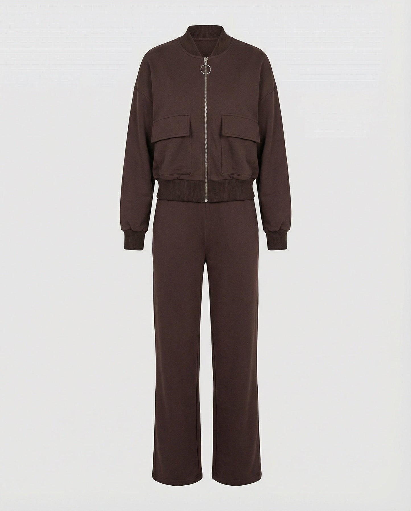 Lässige Damen Zip Jacke Mit Taschen Casual