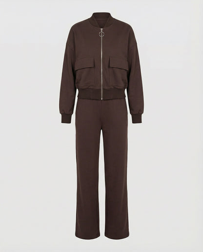 Lässige Damen Zip Jacke Mit Taschen Casual