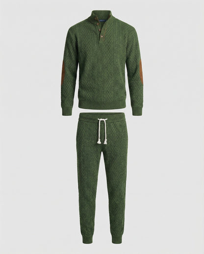 Herren Strickanzug Stehkragen Langarm Modern