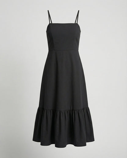 Damen Maxikleid mit dünnen Trägern Sommer