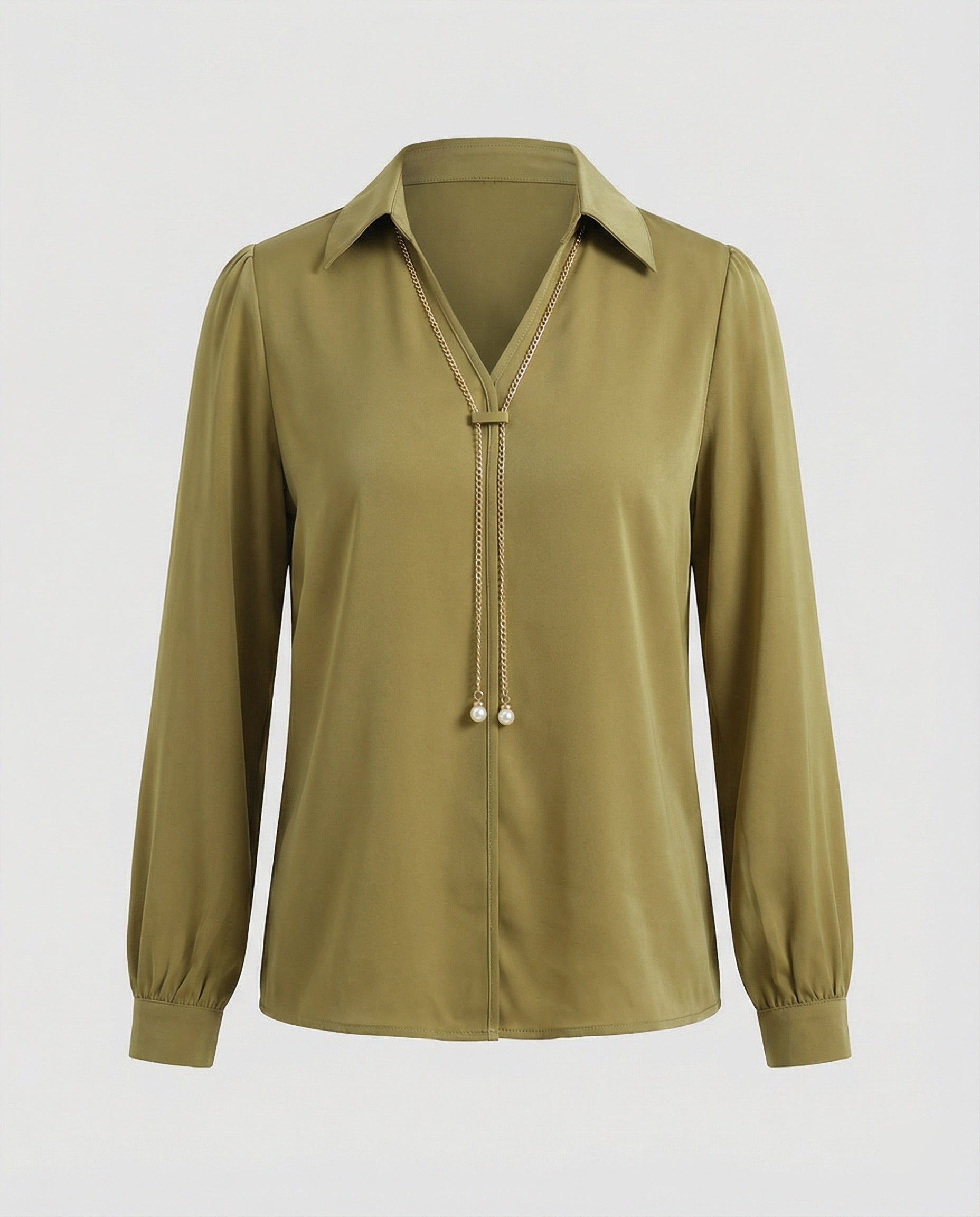Damen Bluse V-Ausschnitt Modern Elegent - BerlinGlamour