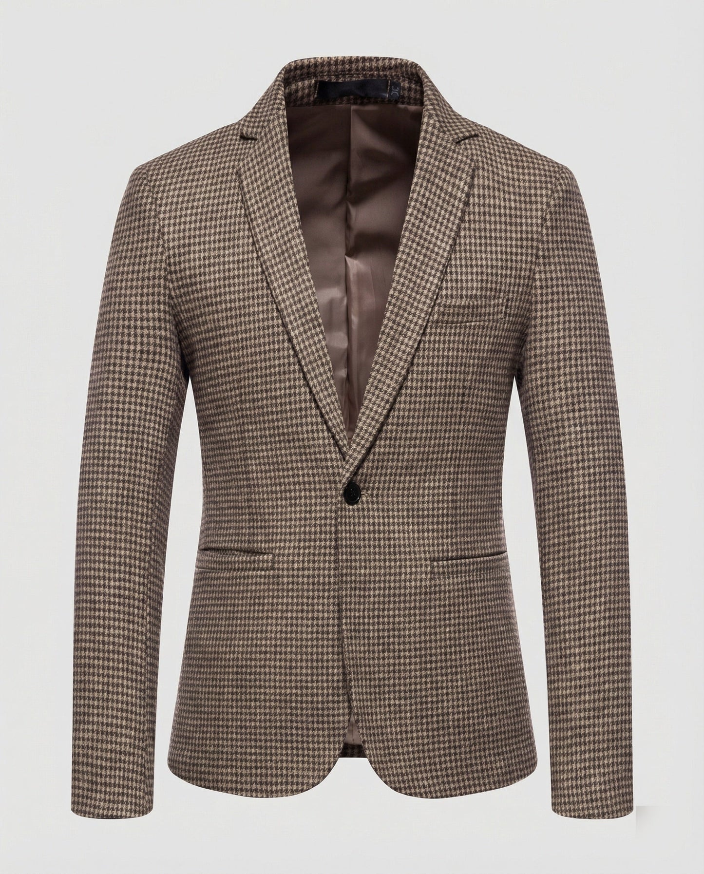 Herren Blazer Kariert Slim Fit Modern