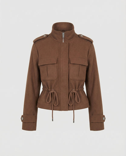 Damen Freizeitjacke Tailliert mit Taschen Modern