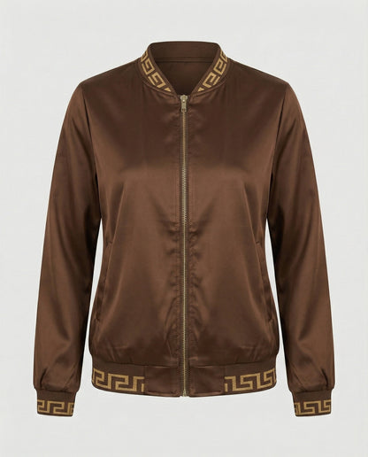 Langarmjacke Geoprint Trendig Damen Jacke