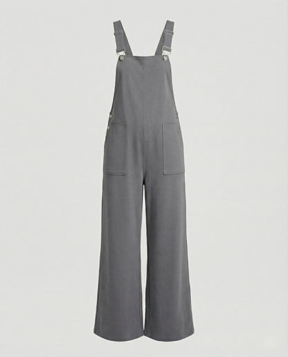 Damen Latzhose Bequem Weites Bein Trendy
