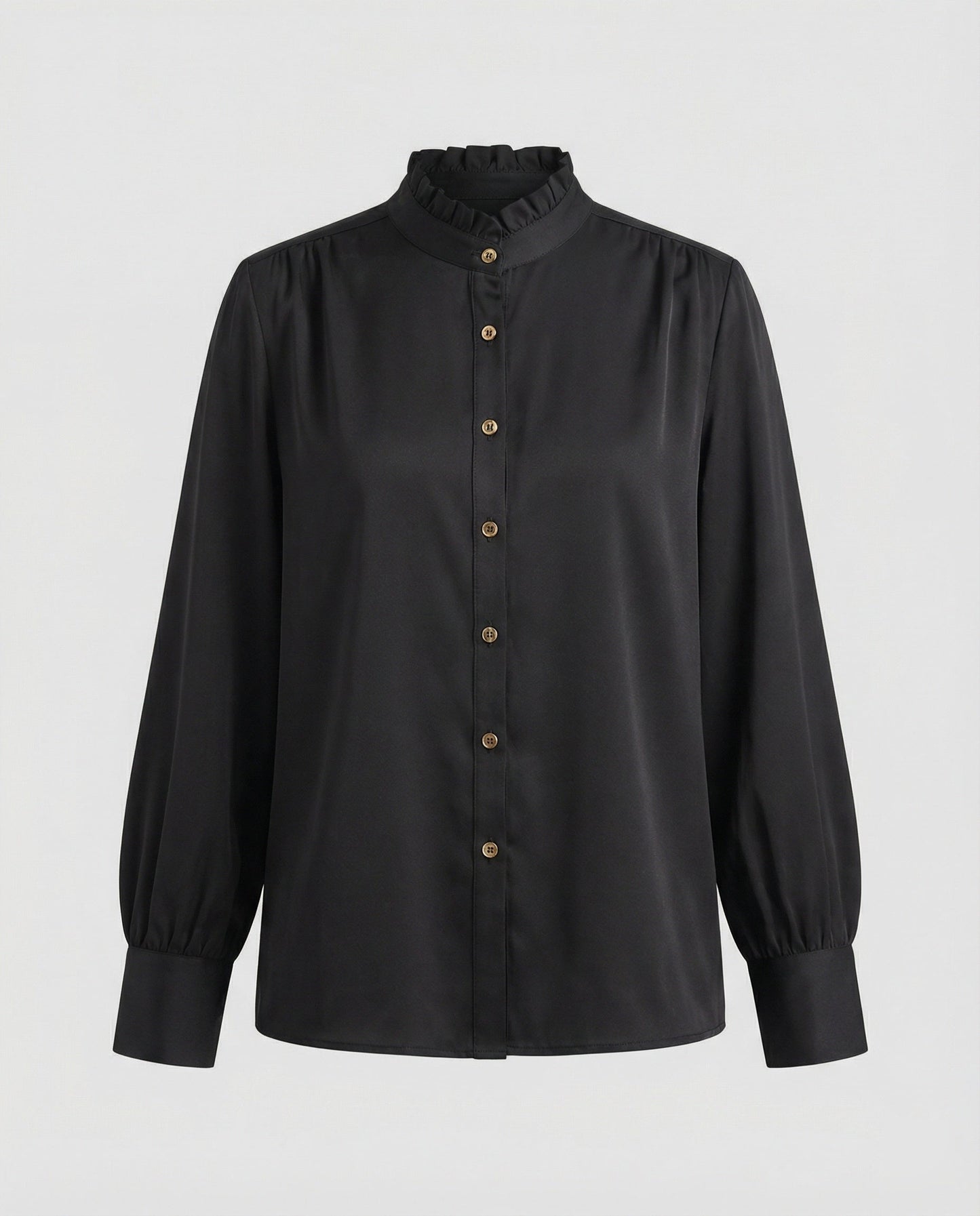 Elegante Damenbluse Rüschenkragen Blumenmuster - BerlinGlamour
