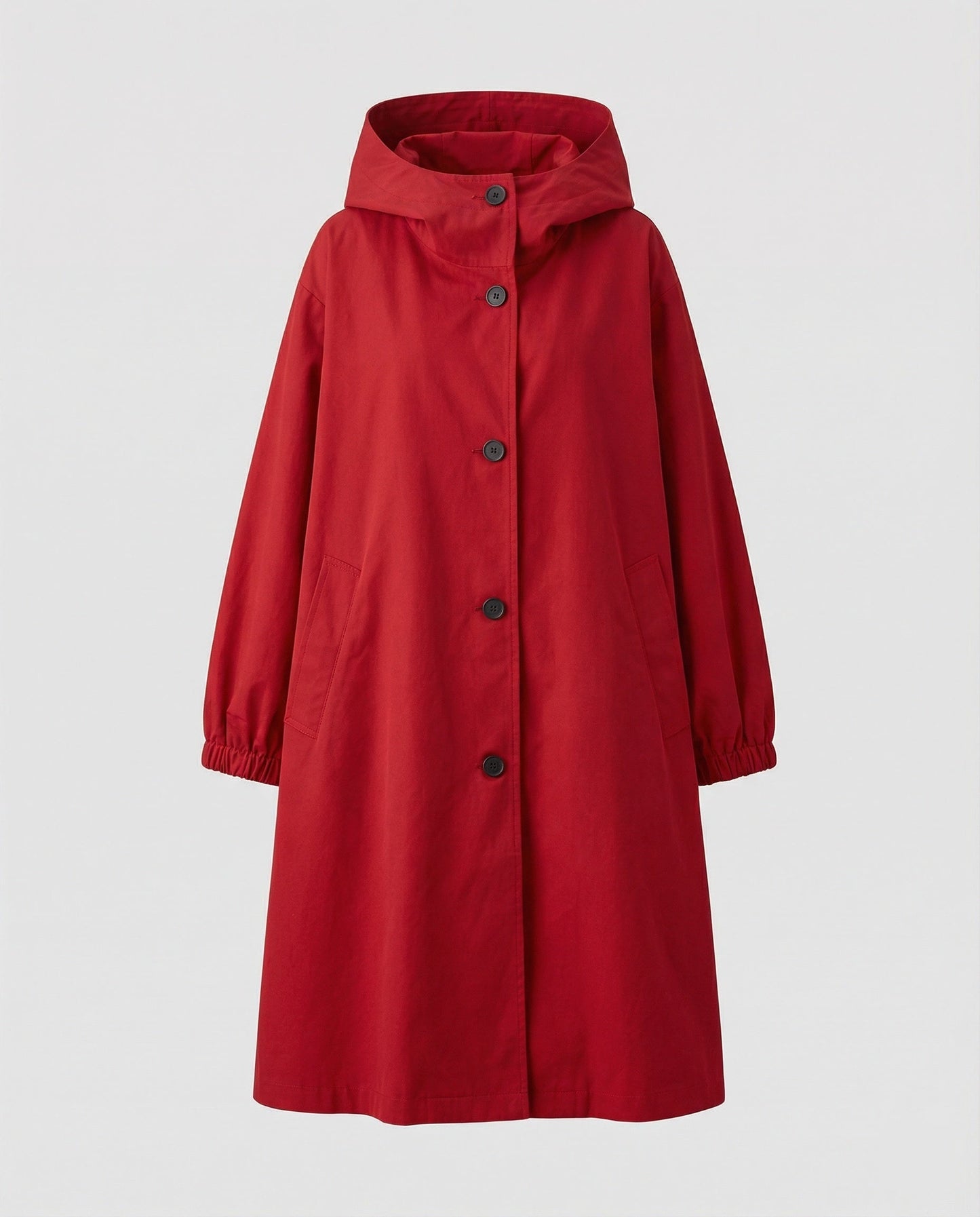 Lange Damenjacke mit Kapuze Stilvoll Modern
