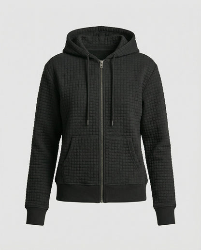 Damen Hoodie Zip Up Freizeitjacke Sportlich