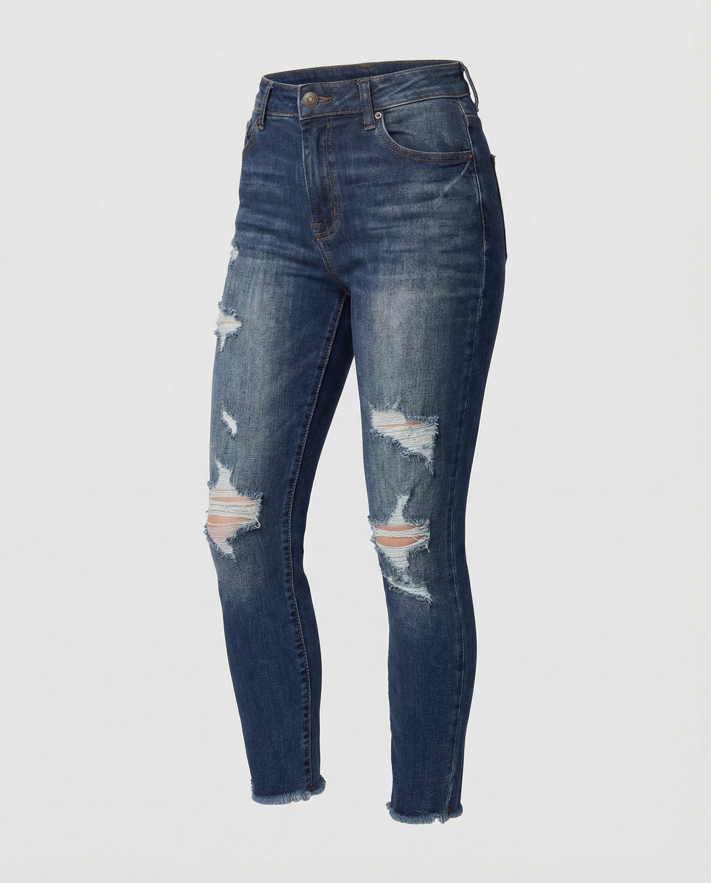 Damen Jeans Hohes Modell Destroyed Style