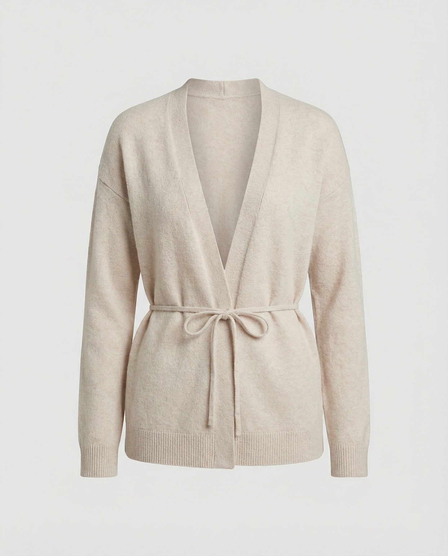 Damen Strickjacke Mit Gürtel Übergröße