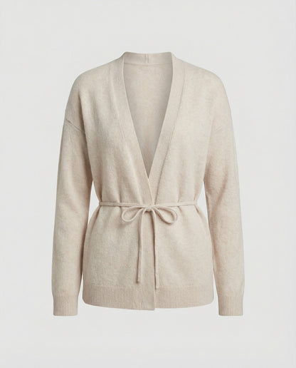 Damen Strickjacke Mit Gürtel Übergröße