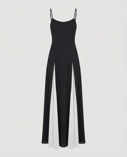 Damen Maxikleid Elegant Lang mit Schlitz