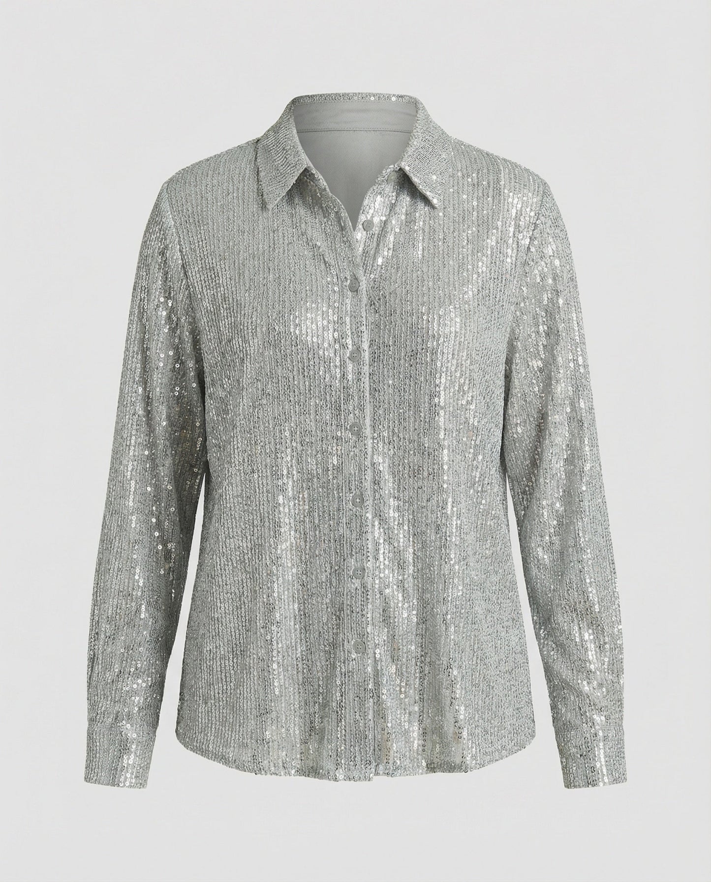 Damen Bluse Glitzernd Transparent mit Pailletten
