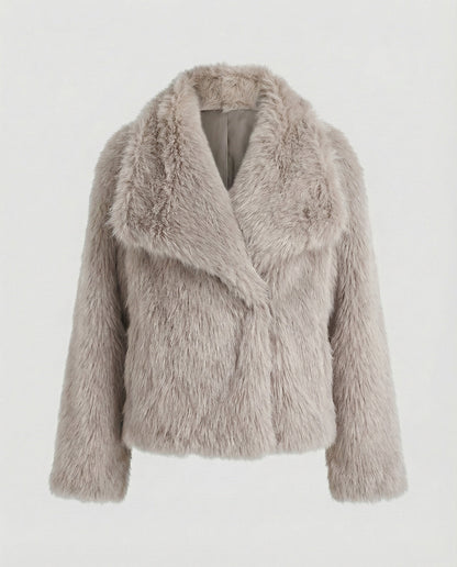 Fuchsfelljacke Streetstyle Luxus Mantel Damen