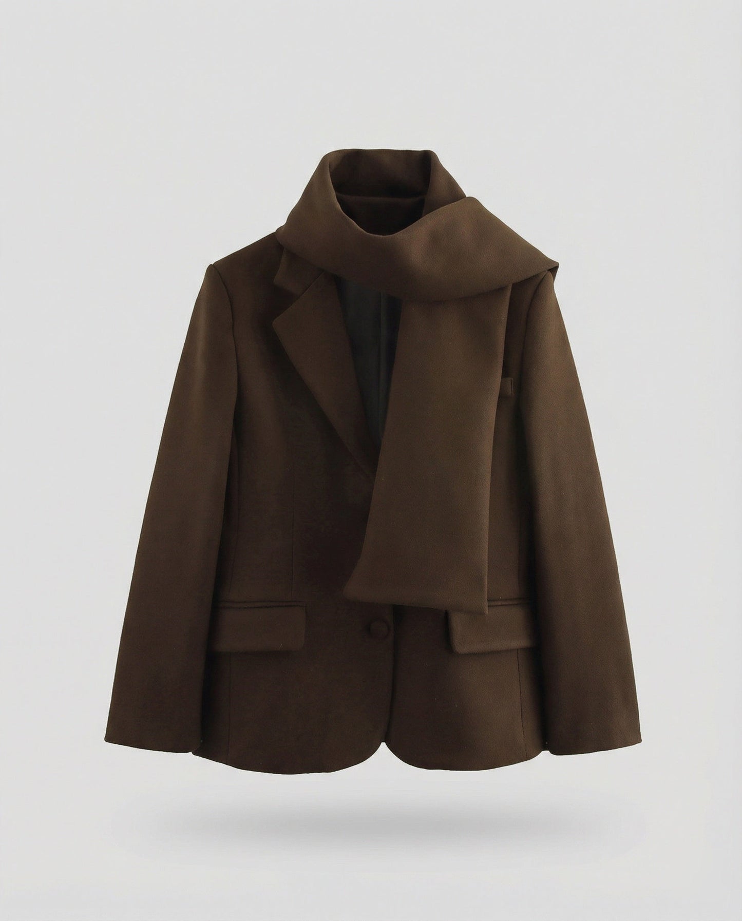 Damen Blazer Jacke Elegante Mit Schal