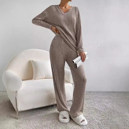 2-teiliger Strickanzug Damen Glamour