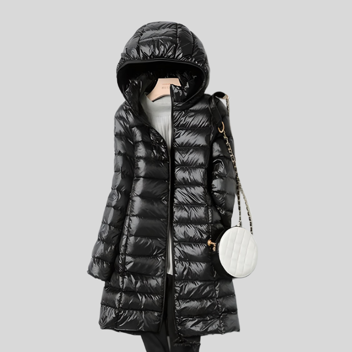 Warme Winterjacke Puff Modern mit Reissverschluss