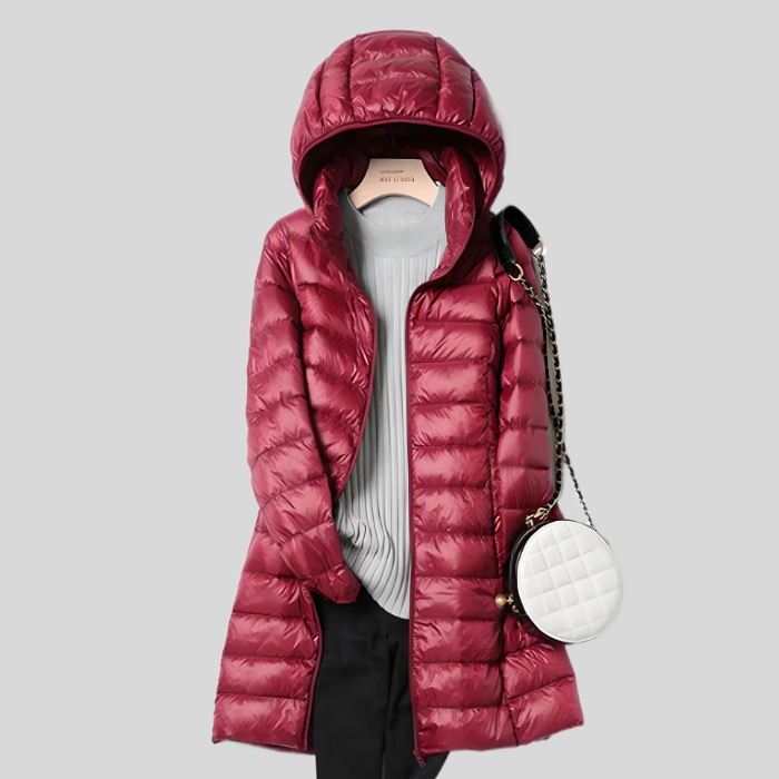 Warme Winterjacke Puff Modern mit Reissverschluss