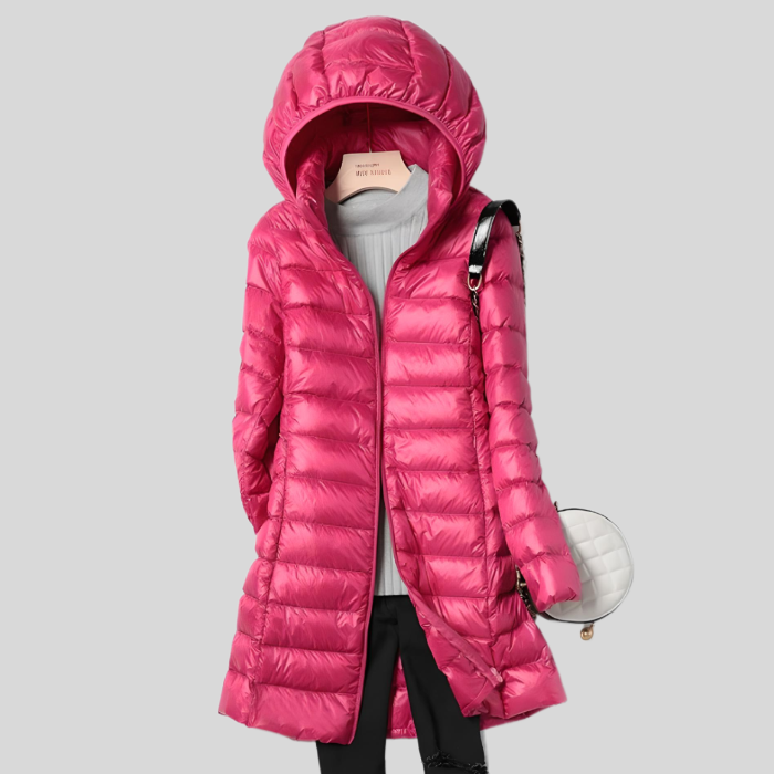 Warme Winterjacke Puff Modern mit Reissverschluss