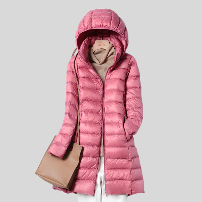 Warme Winterjacke Puff Modern mit Reissverschluss