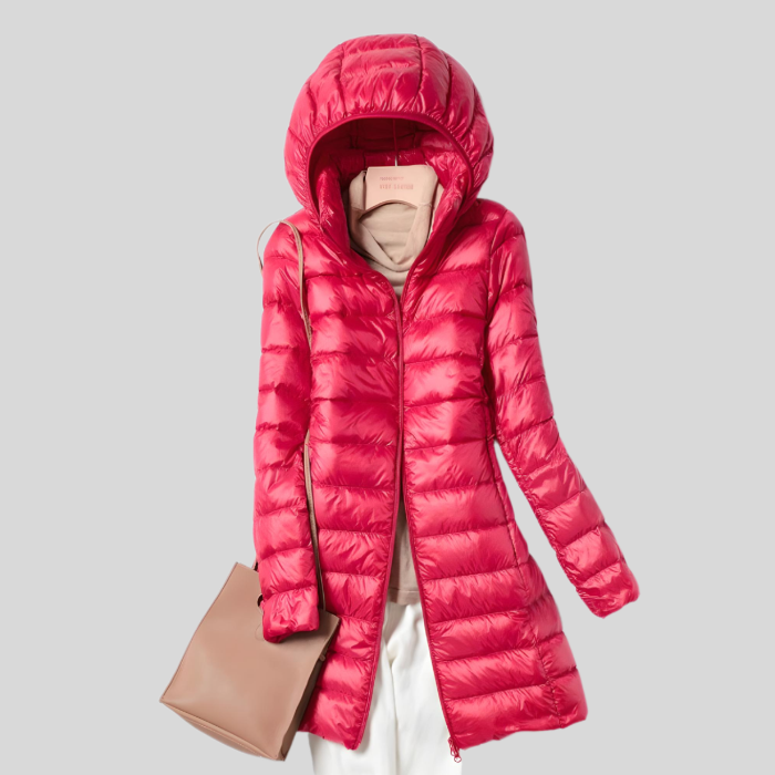 Warme Winterjacke Puff Modern mit Reissverschluss