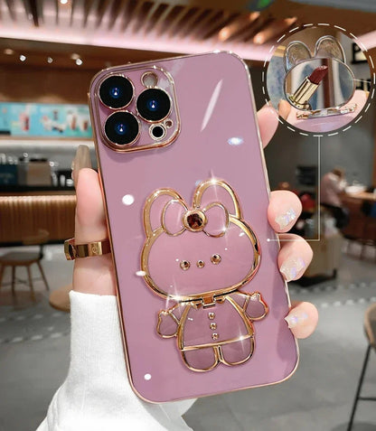 iPhone Hülle 3D Hase Spiegel Design Kawaii