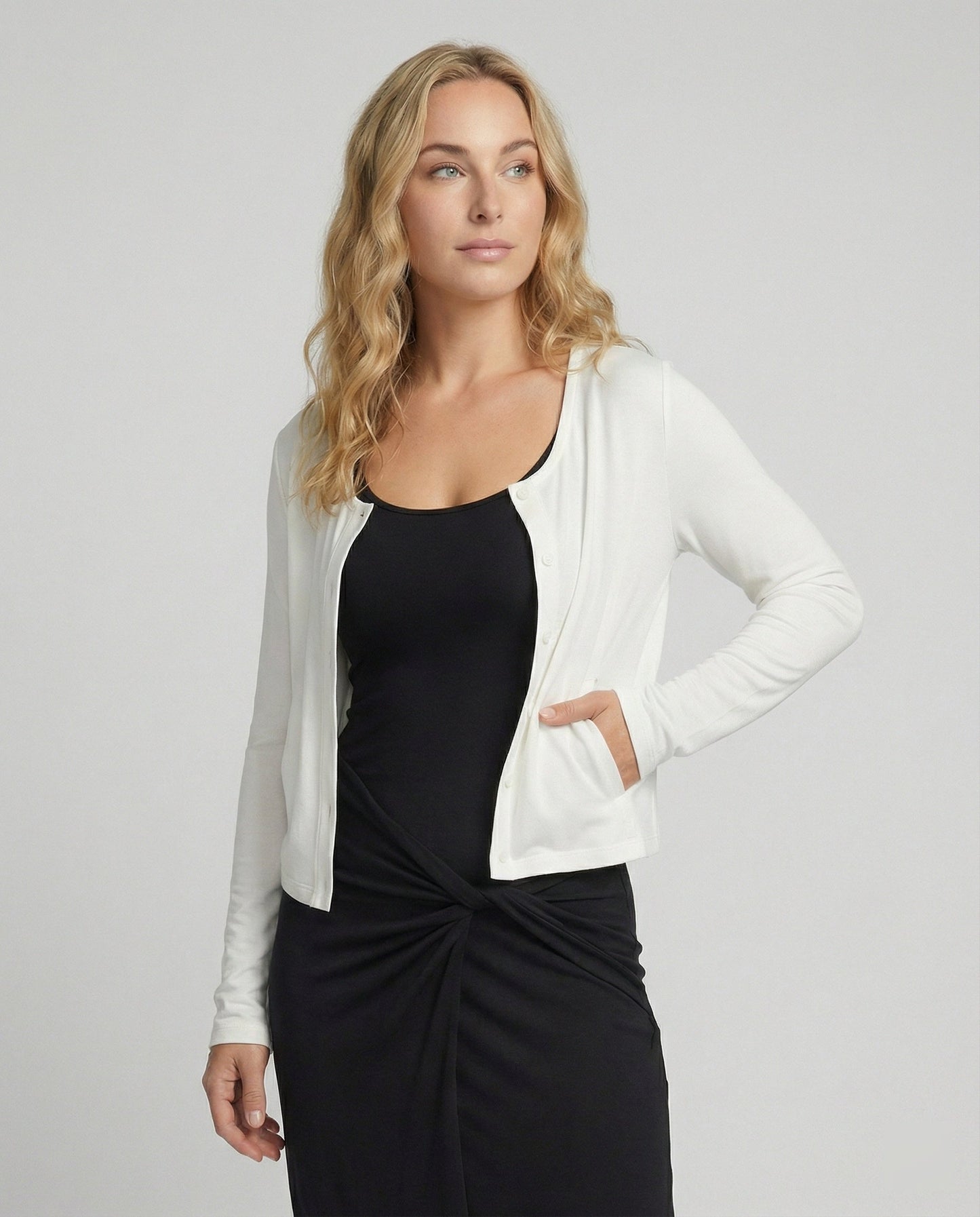 Damen Strickjacke Leicht Lockere Sommerjacke Langarm - BerlinGlamour