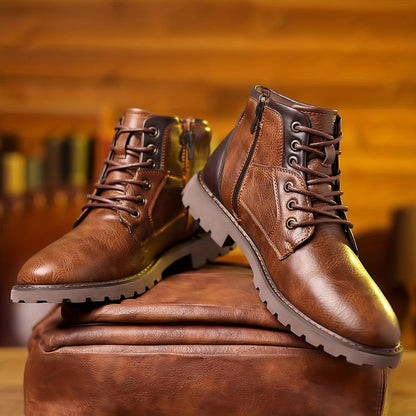 Herren Stiefel Reißverschluss Robust Elegante Winterstiefel