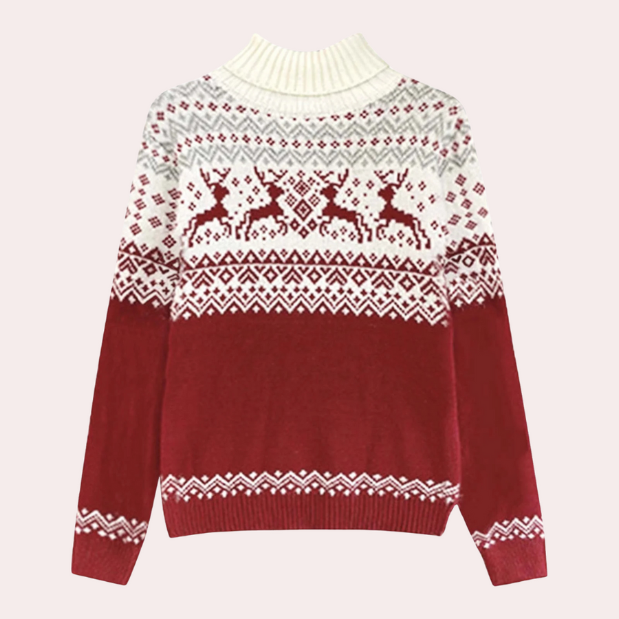 Weihnachtssweater für Damen von BerlinGlamour: Rollkragen, festlich und bequem