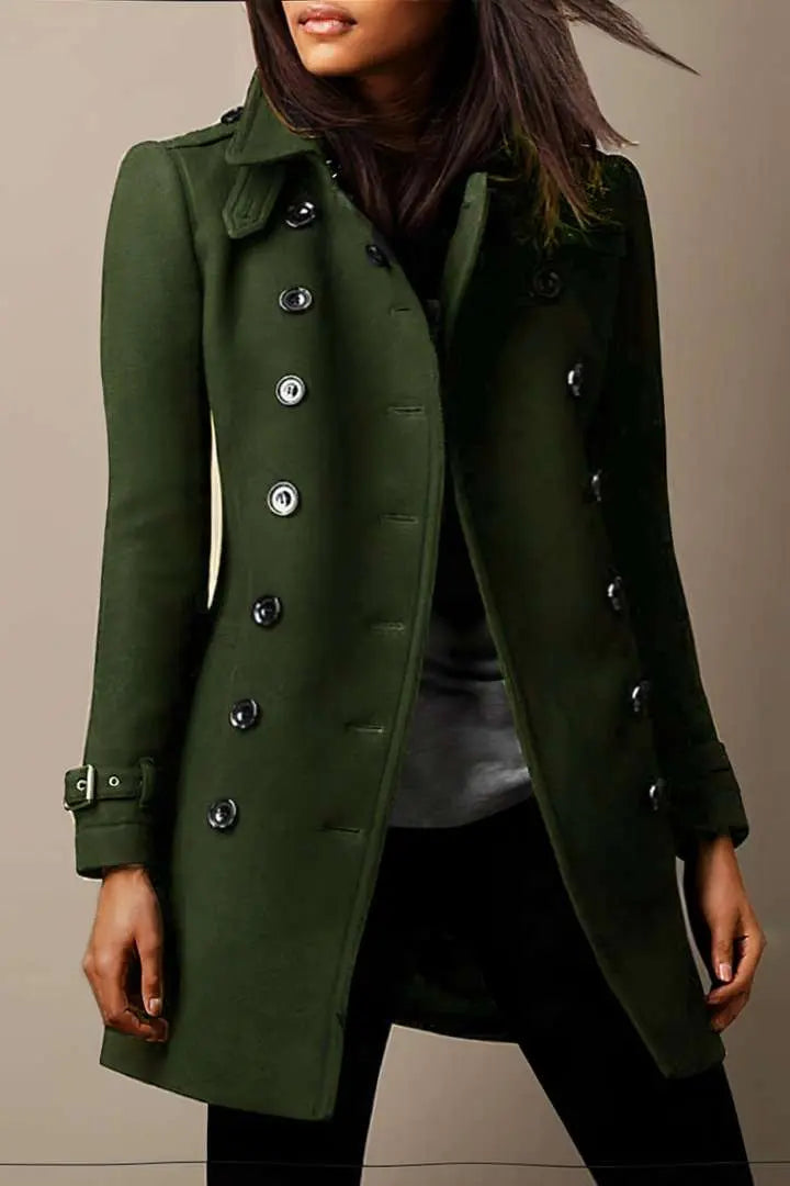 Adelina | Eleganter langer Trenchcoat Zendoo.de