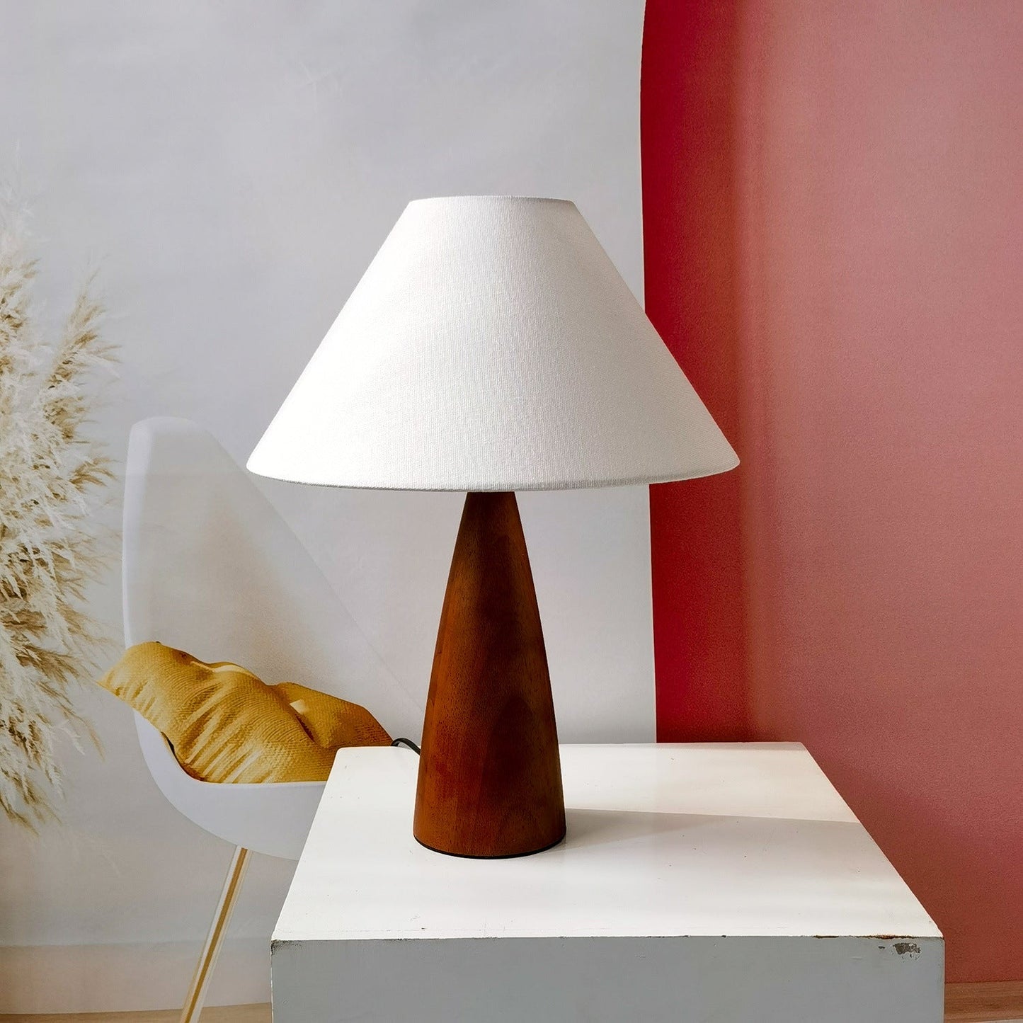 Holz Tischlampe Klassisch Elegante Dekoration